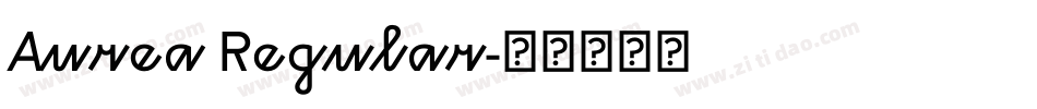 Aurea Regular字体转换